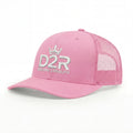 Pink D2R Rhinestone Trucker Cap — Sparkle Crown Snapback Hat