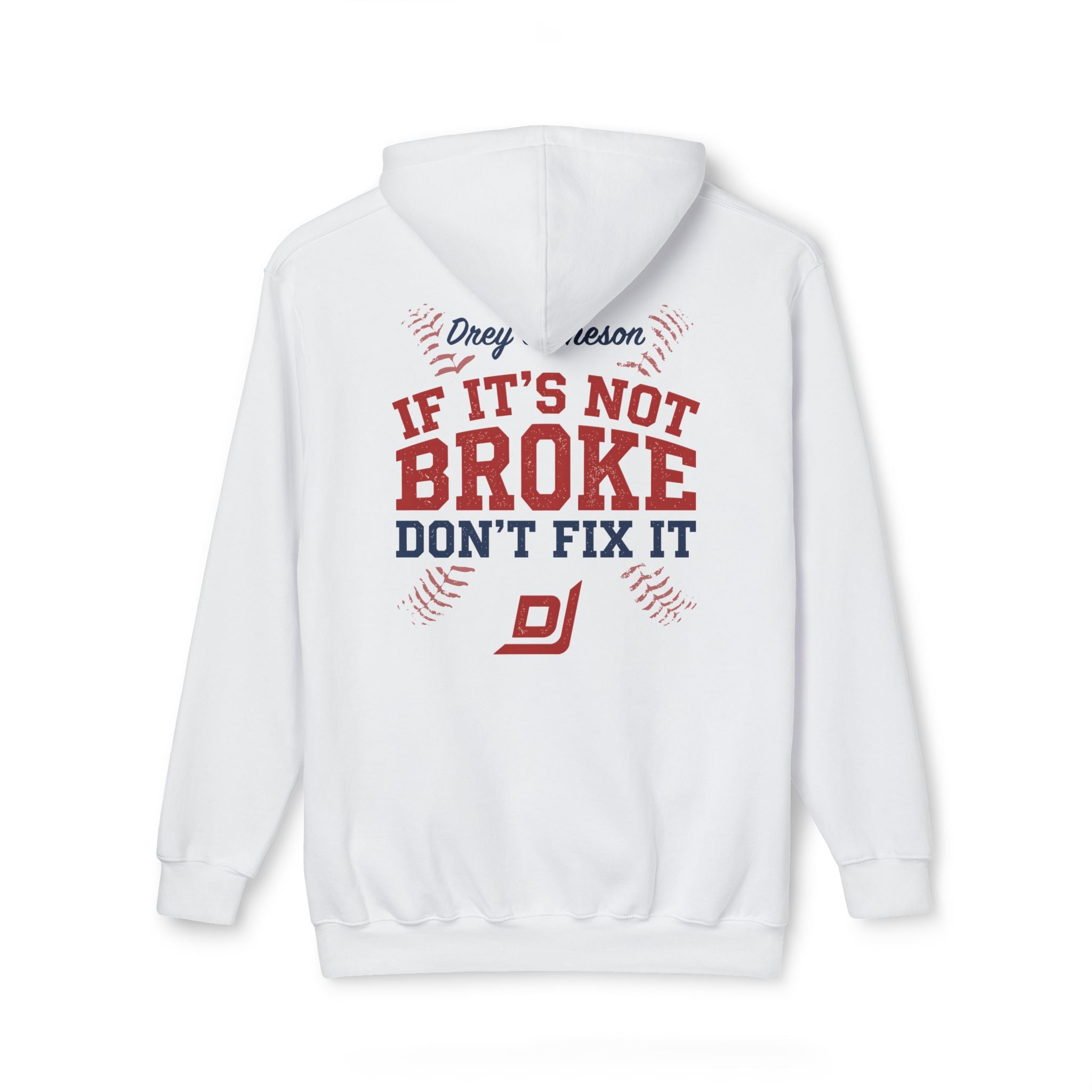 D2R x Drey Jameson - If It’s Not Broke Don’t Fix It White Hoodie